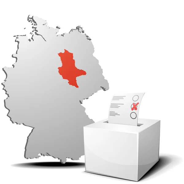 Ψηφίσουν Γερμανία, Σαξονία-Άνχαλτ — Διανυσματικό Αρχείο