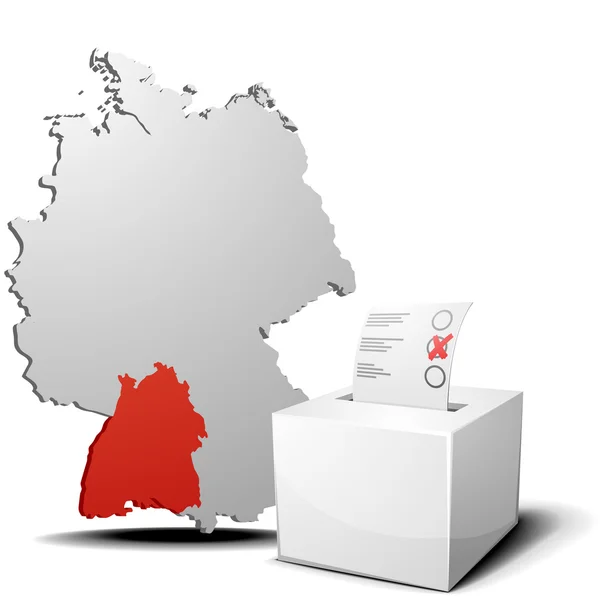 Votar Alemania baden-wurttemberg — Vector de stock