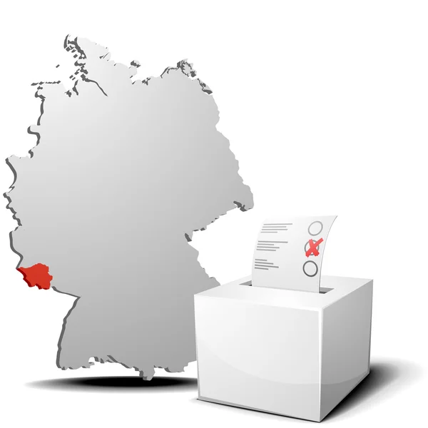 Németország, Saarland szavazás — Stock Vector
