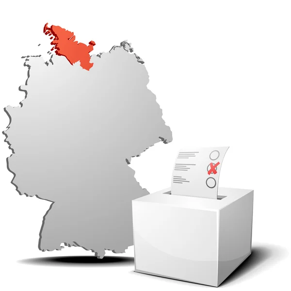 Szavazás a németországi schleswig-holstein — Stock Vector