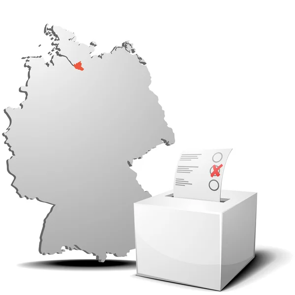 Voto alemania hamburg — Vector de stock