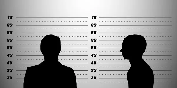 Silhouette mugshot — Image vectorielle