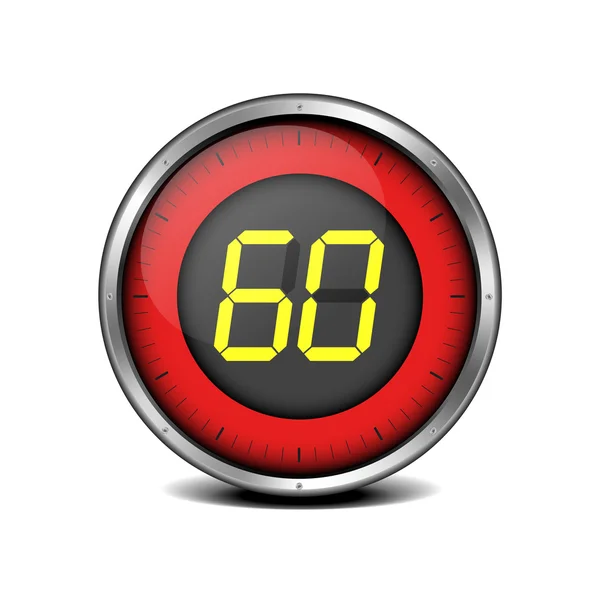 Timer digital 60 — Stock Vector