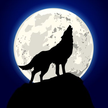 howling wolf clipart