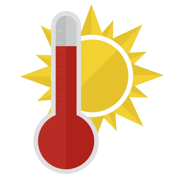 Thermometer Sun — Stock Vector