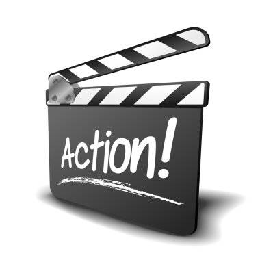 clapper board action clipart