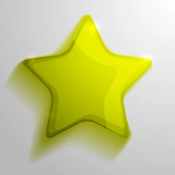Glossy yellow star — Stock Vector