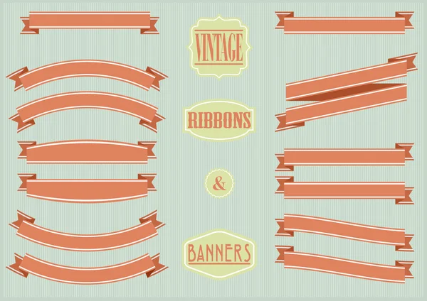 Винтажные баннеры и ленты — стоковый вектор
