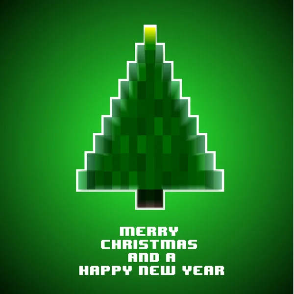 Pixel kerstboom — Stockvector