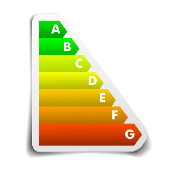 Sticker Calificación de eficiencia energética — Vector de stock