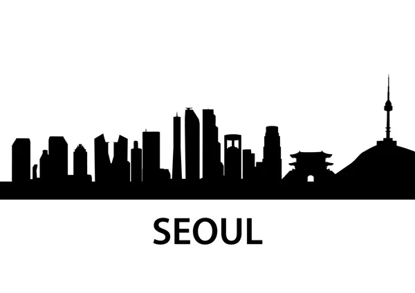 Skyline Seúl — Archivo Imágenes Vectoriales