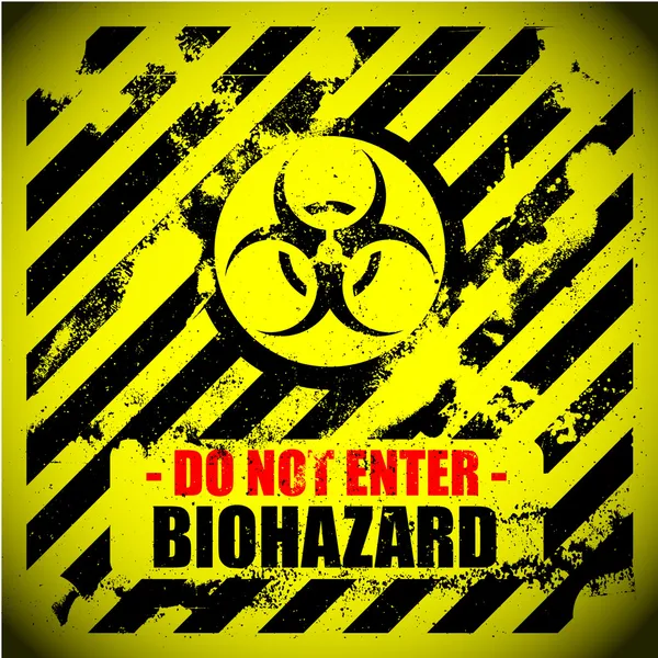 Biohazard warning — Stock Vector