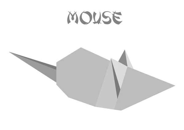 Origami myš — Stockový vektor