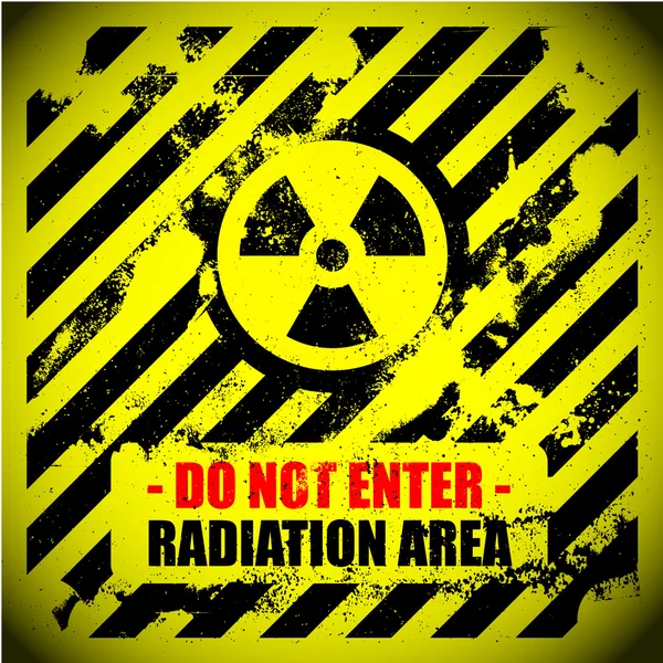 Advertencia de radiación — Vector de stock