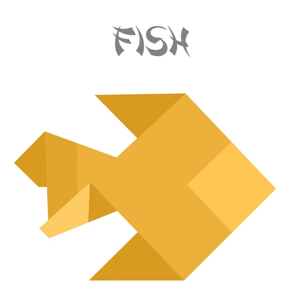 Origami fish — Stock Vector