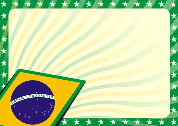 Brazilian flag background — Stock Vector