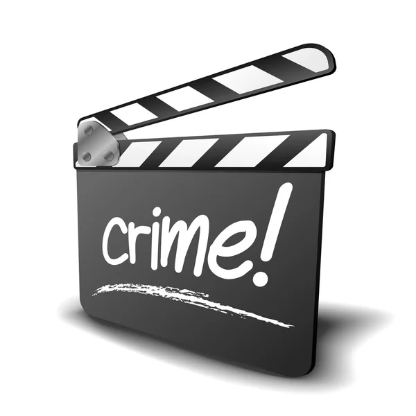 Clapper crimen tablero — Vector de stock