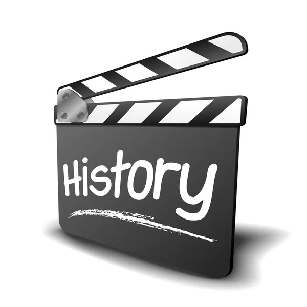 Clapper board history — Stock Vector