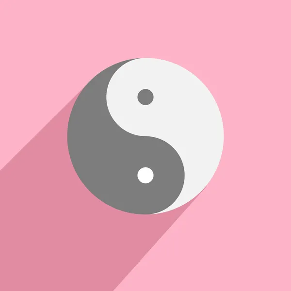 Yin yang platte — Stockvector