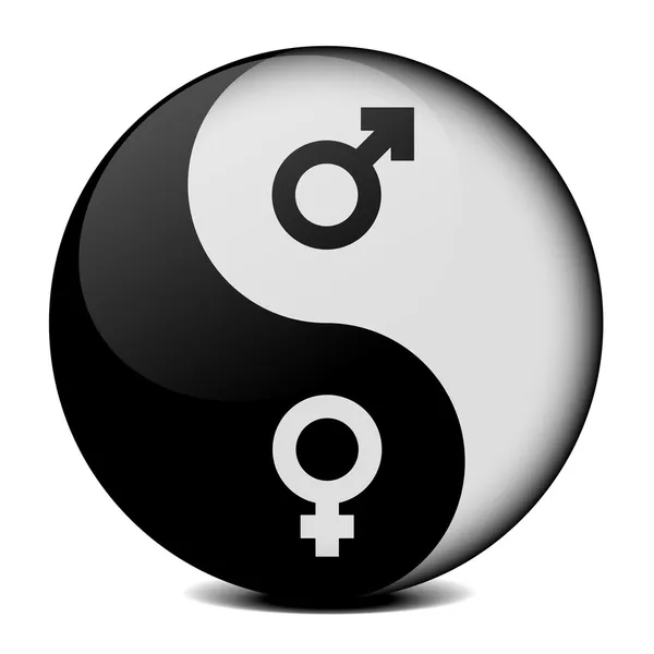 Yinyang gender — Stock Vector