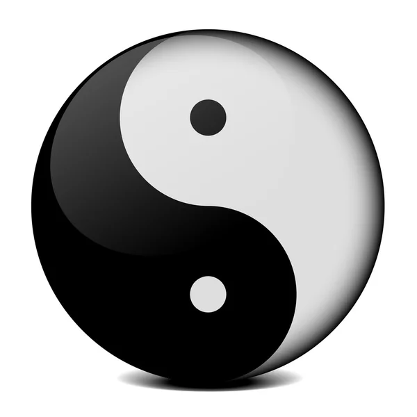Icona yin yang — Vettoriale Stock