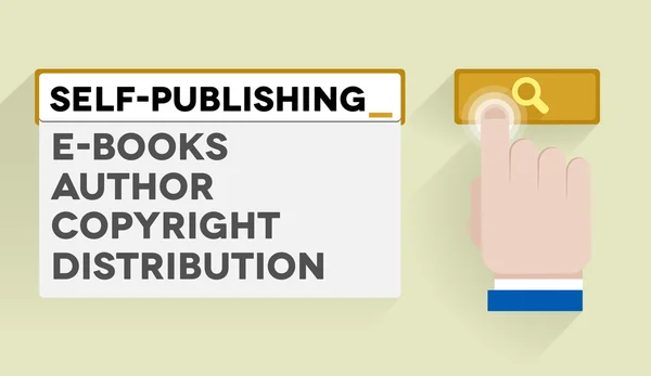 Search self-publishing — Stock Vector