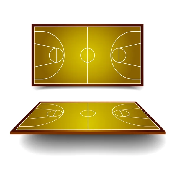 Cancha de baloncesto — Archivo Imágenes Vectoriales