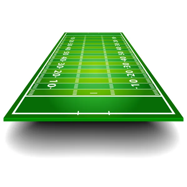 Terrain de football américain avec perspective — Image vectorielle
