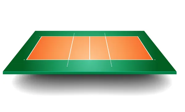 Terrain de volley avec perspective — Image vectorielle