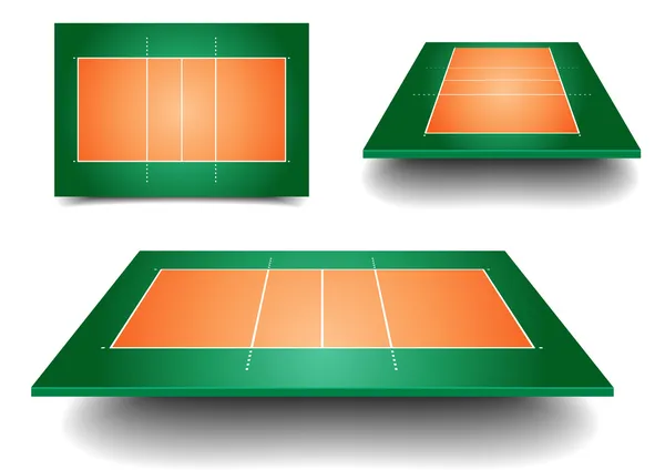 Volleyball court set — Stock Vector
