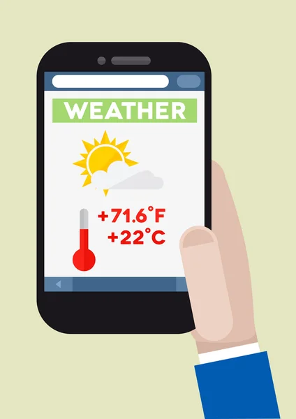 Phone weather — Stock Vector