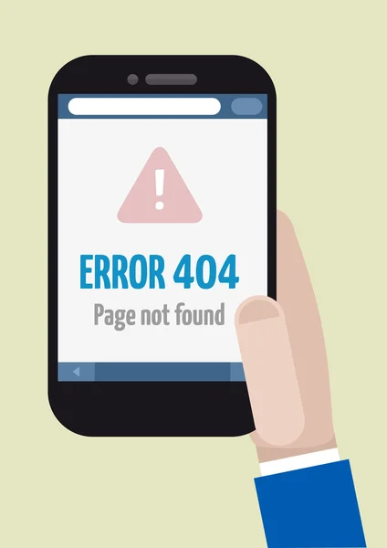 Telefon Hata 404 — Stok Vektör