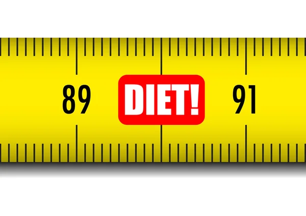Maatregel tape dieet — Stockvector