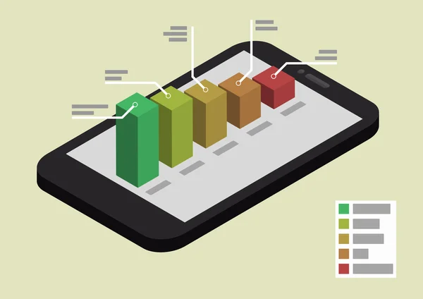 Telefon statistiky — Stockový vektor