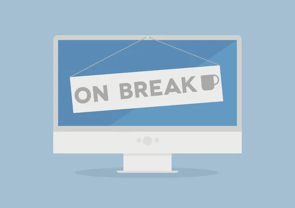 Monitor on break — Stock Vector
