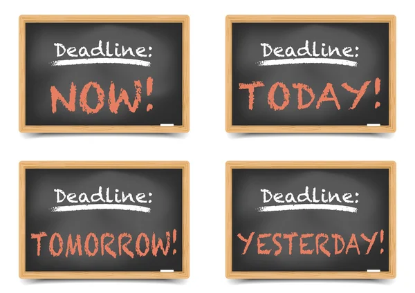 Blackboard Deadlines — Stock Vector