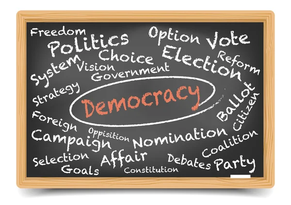 Democracy Blackboard — Stock Vector