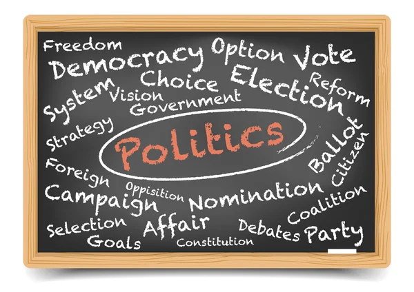 Politics Blackboard — Stock Vector