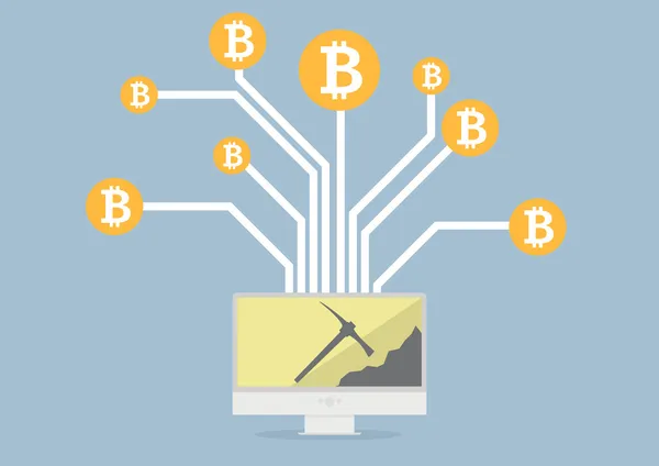 Bitcoin wyszukiwania — Wektor stockowy