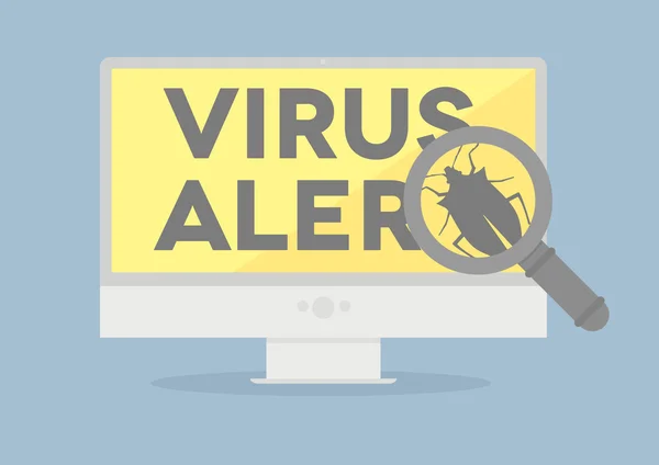 Monitor Virus — Stockvector