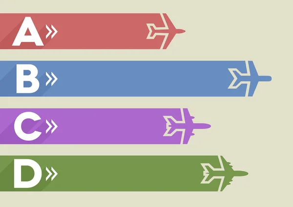 Modello infografica aeroplani — Vettoriale Stock