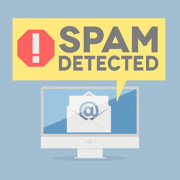Spam warning — Stock Vector