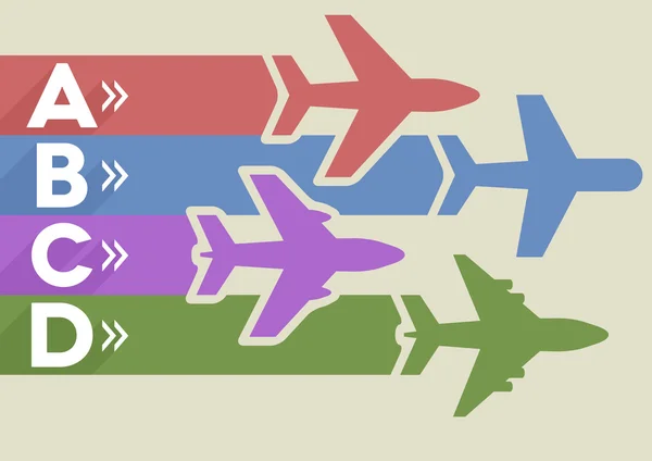 Modelo de infográfico de aviões — Vetor de Stock