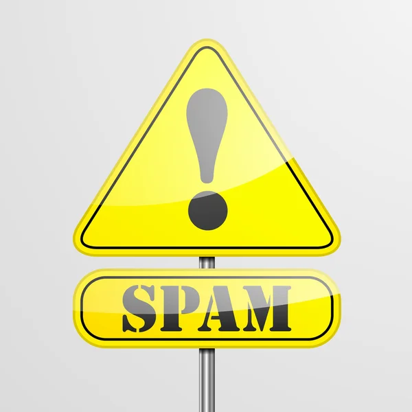 Straßenschild-Spam — Stockvektor