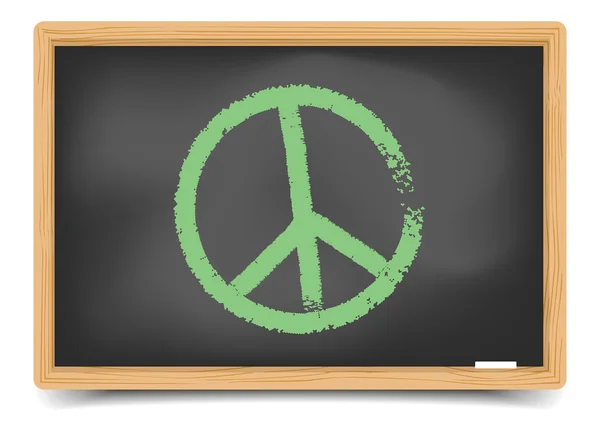 Blackboard Peace Symbol — Stock Vector