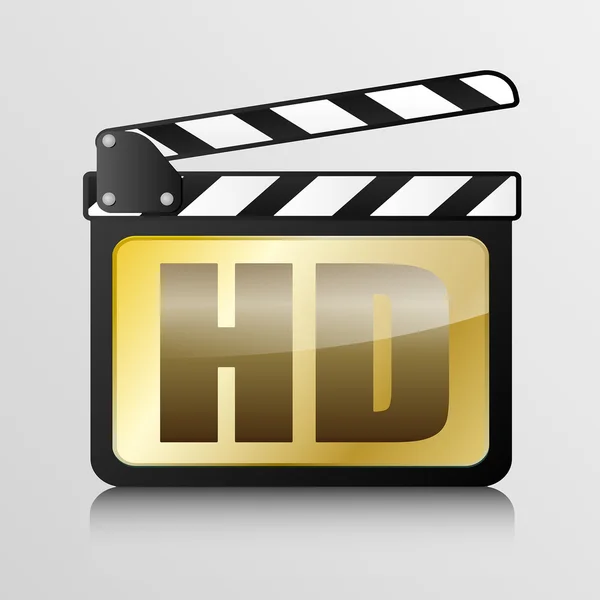 Aplaudir placa HD — Vetor de Stock