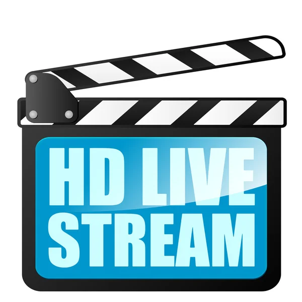Placa de palmas HD LiveStream —  Vetores de Stock