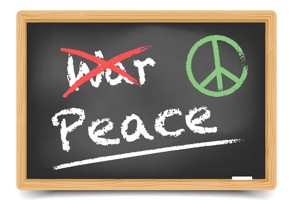 Blackboard War or Peace — Stock Vector