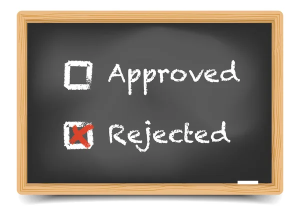 Blackboard Approved Rejected — Stock Vector
