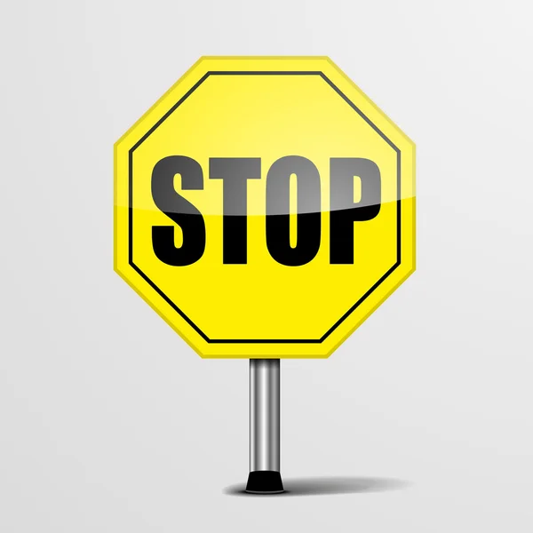 Señal de tráfico Stop — Vector de stock